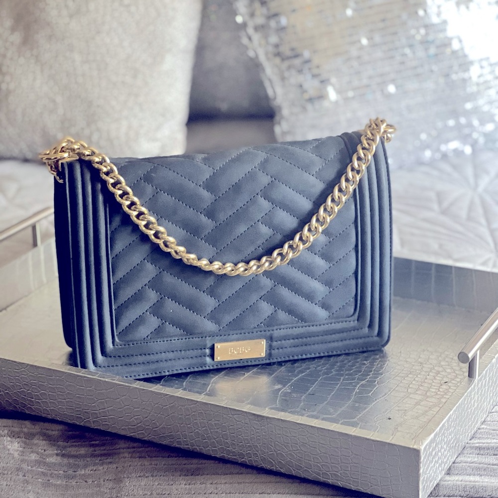 BCBG CHAIN STRAP NAVY BLUE HANDBAG